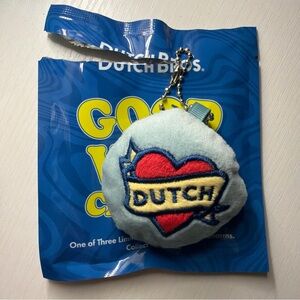 Dutch Bros Good Vibe Plush Limited Edition Charm ~ Mini Bag Charm ~ Dutch Love